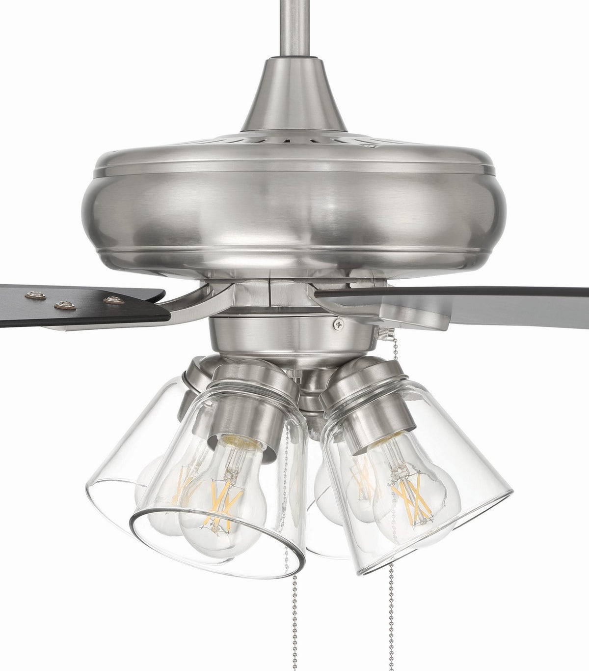 Craftmade - ECF104BNK5-BNGW - 52" Ceiling Fan - Eos Clear 4 Light - Brushed Polished Nickel