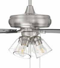 Craftmade - ECF104BNK5-BNGW - 52" Ceiling Fan - Eos Clear 4 Light - Brushed Polished Nickel