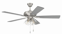 Craftmade - ECF104BNK5-BNGW - 52" Ceiling Fan - Eos Clear 4 Light - Brushed Polished Nickel