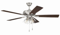 Craftmade - ECF104BNK5-DWWLN - 52" Ceiling Fan - Eos Clear 4 Light - Brushed Polished Nickel