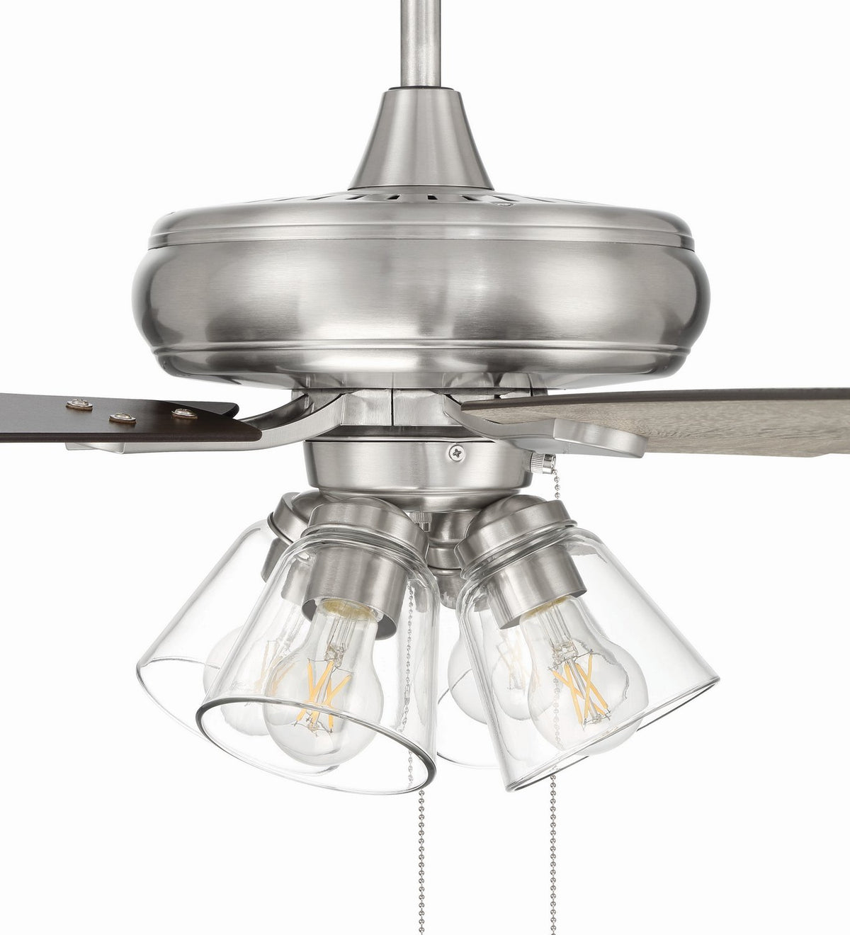 Craftmade - ECF104BNK5-DWWLN - 52" Ceiling Fan - Eos Clear 4 Light - Brushed Polished Nickel