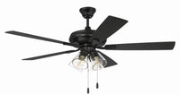 Craftmade - ECF104FB5-FBGW - 52" Ceiling Fan - Eos Clear 4 Light - Flat Black