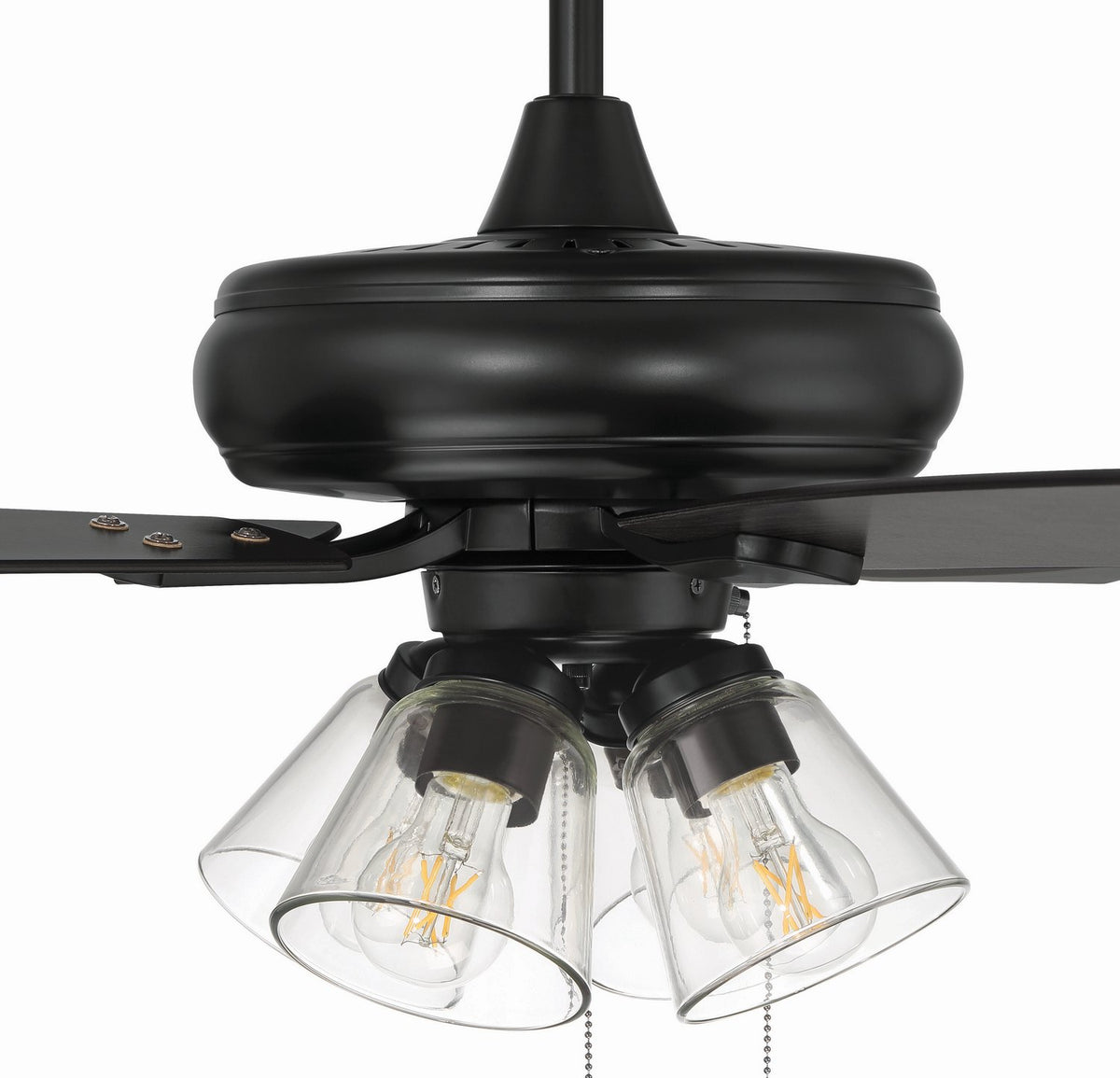 Craftmade - ECF104FB5-FBGW - 52" Ceiling Fan - Eos Clear 4 Light - Flat Black