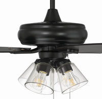 Craftmade - ECF104FB5-FBGW - 52" Ceiling Fan - Eos Clear 4 Light - Flat Black