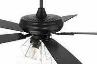 Craftmade - ECF104FB5-FBGW - 52" Ceiling Fan - Eos Clear 4 Light - Flat Black