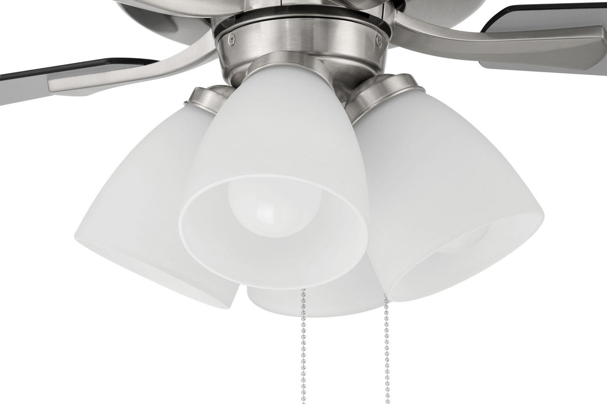 Craftmade - ECF114BNK5-BNGW - 52" Ceiling Fan - Eos Frost 4 Light - Brushed Polished Nickel