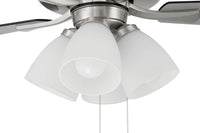 Craftmade - ECF114BNK5-BNGW - 52" Ceiling Fan - Eos Frost 4 Light - Brushed Polished Nickel