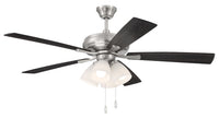 Craftmade - ECF114BNK5-BNGW - 52" Ceiling Fan - Eos Frost 4 Light - Brushed Polished Nickel