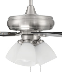 Craftmade - ECF114BNK5-BNGW - 52" Ceiling Fan - Eos Frost 4 Light - Brushed Polished Nickel