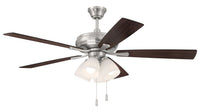 Craftmade - ECF114BNK5-DWWLN - 52" Ceiling Fan - Eos Frost 4 Light - Brushed Polished Nickel