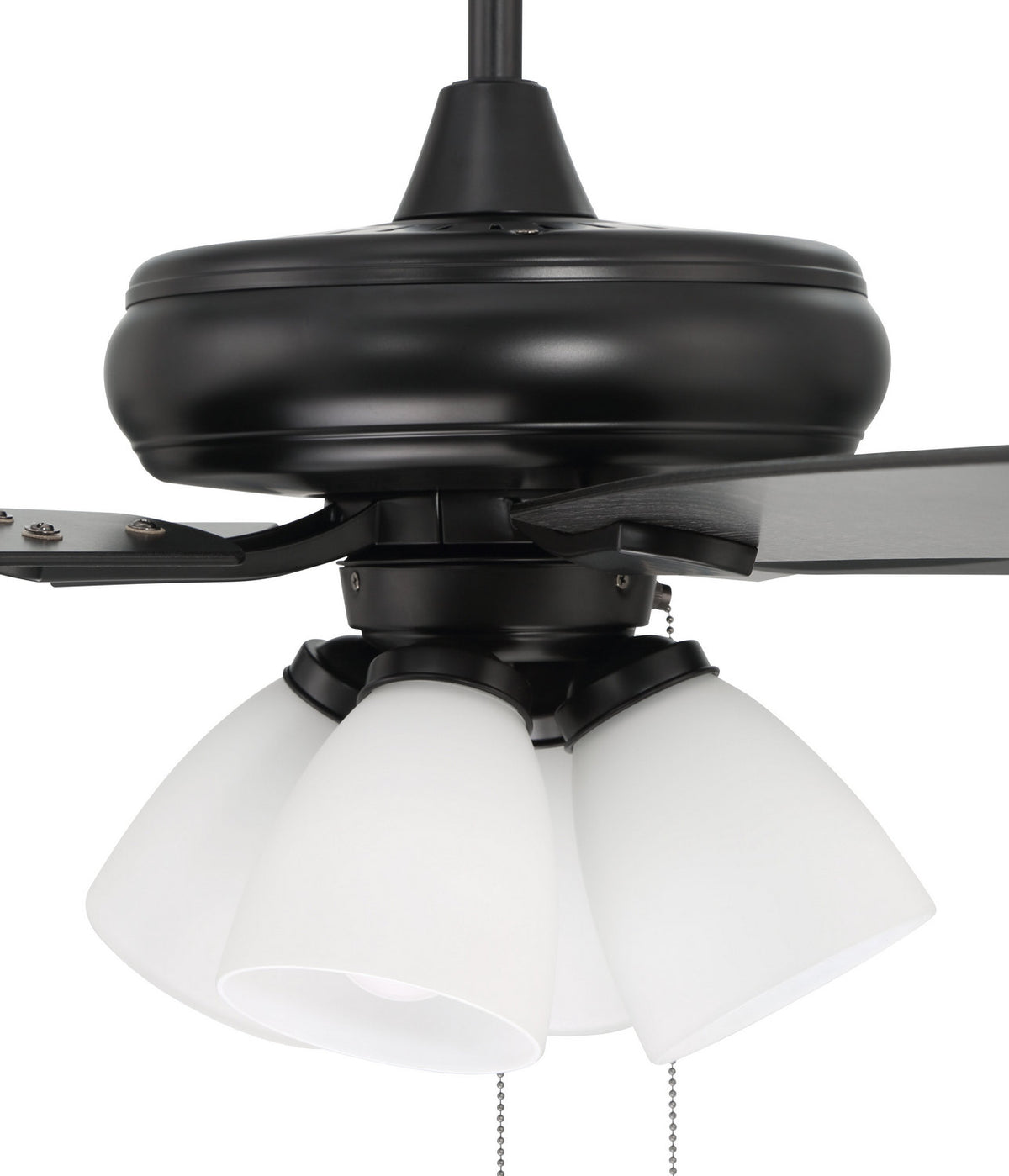 Craftmade - ECF114FB5-FBGW - 52" Ceiling Fan - Eos Frost 4 Light - Flat Black