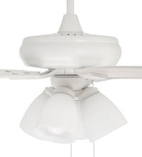 Craftmade - ECF114W5-WWOK - 52" Ceiling Fan - Eos Frost 4 Light - White