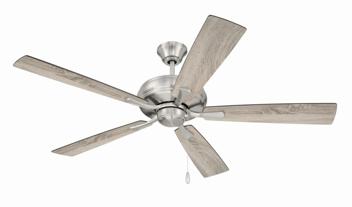 Craftmade - ECF52BNK5-DWWLN - 52" Ceiling Fan - Eos - Brushed Polished Nickel