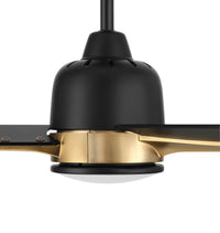 Craftmade - FUL52FBSB3 - 52" Ceiling Fan - Fuller - Flat Black/Satin Brass