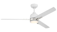 Craftmade - FUL52WPLN3 - 52" Ceiling Fan - Fuller - White/Polished Nickel