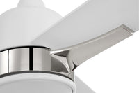 Craftmade - FUL52WPLN3 - 52" Ceiling Fan - Fuller - White/Polished Nickel