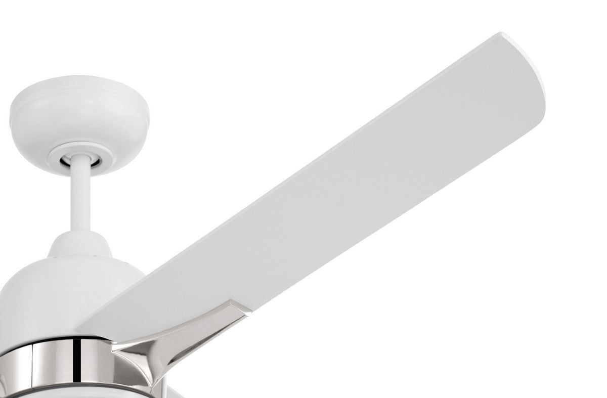 Craftmade - FUL52WPLN3 - 52" Ceiling Fan - Fuller - White/Polished Nickel