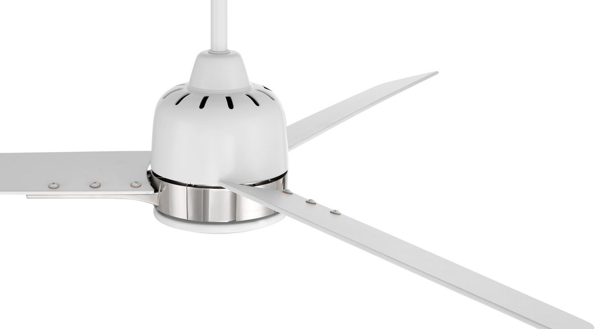 Craftmade - FUL52WPLN3 - 52" Ceiling Fan - Fuller - White/Polished Nickel