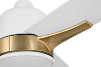 Craftmade - FUL52WSB3 - 52" Ceiling Fan - Fuller - White/Satin Brass