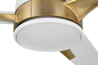 Craftmade - FUL52WSB3 - 52" Ceiling Fan - Fuller - White/Satin Brass