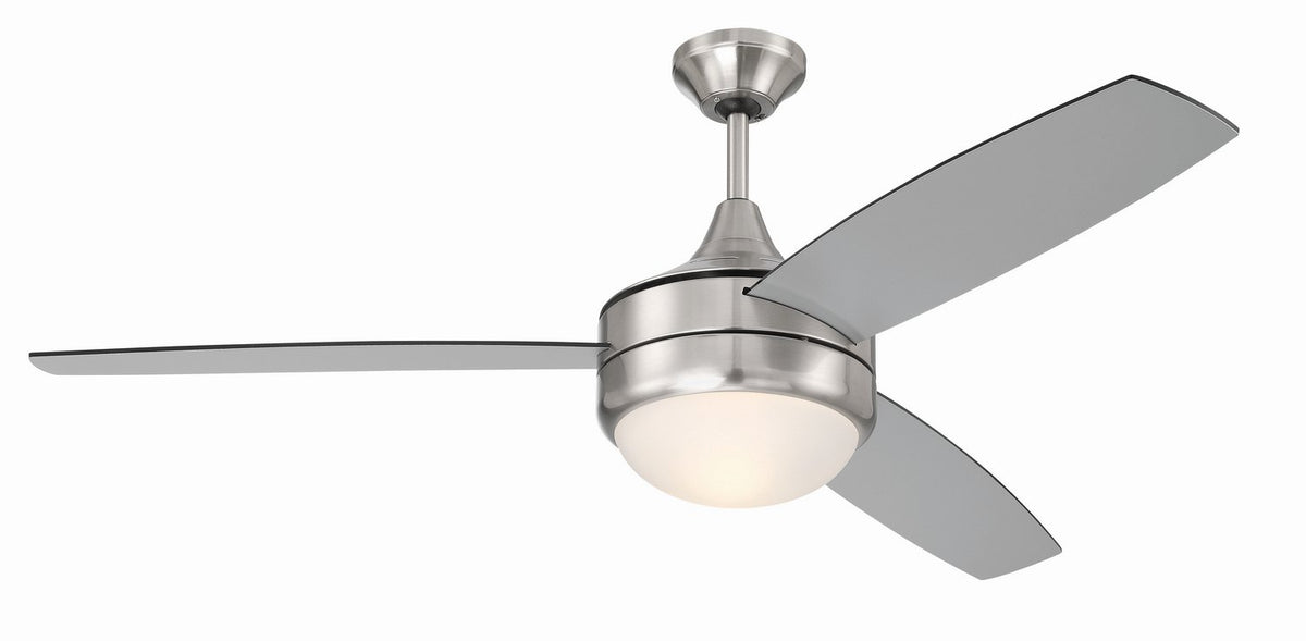 Craftmade - PHZ52BNK3-BNGW - 52" Ceiling Fan - Phaze II 3-Blade - Brushed Polished Nickel
