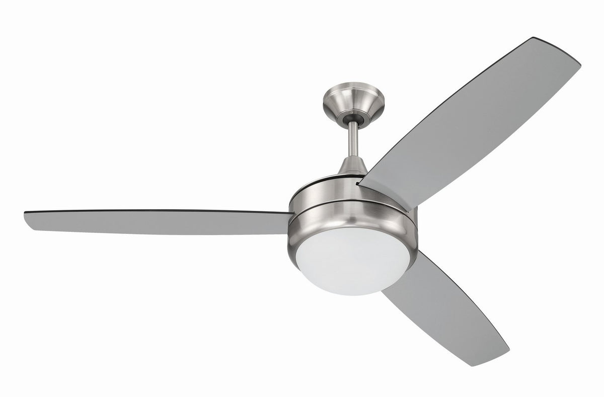 Craftmade - PHZ52BNK3-BNGW - 52" Ceiling Fan - Phaze II 3-Blade - Brushed Polished Nickel