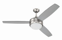 Craftmade - PHZ52BNK3-BNGW - 52" Ceiling Fan - Phaze II 3-Blade - Brushed Polished Nickel