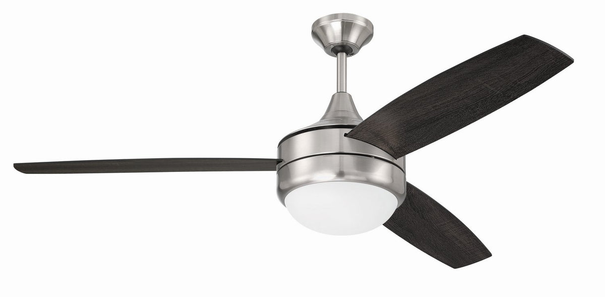 Craftmade - PHZ52BNK3-BNGW - 52" Ceiling Fan - Phaze II 3-Blade - Brushed Polished Nickel