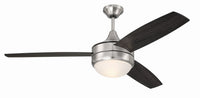 Craftmade - PHZ52BNK3-BNGW - 52" Ceiling Fan - Phaze II 3-Blade - Brushed Polished Nickel