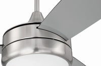 Craftmade - PHZ52BNK3-BNGW - 52" Ceiling Fan - Phaze II 3-Blade - Brushed Polished Nickel