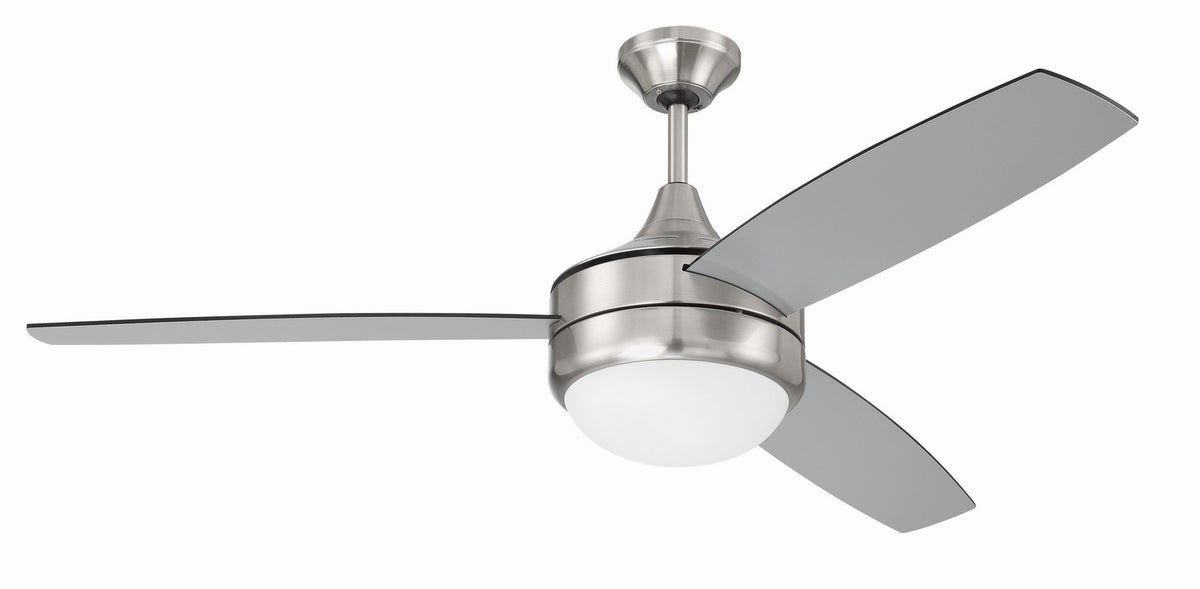 Craftmade - PHZ52BNK3-BNGW - 52" Ceiling Fan - Phaze II 3-Blade - Brushed Polished Nickel