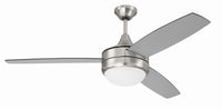 Craftmade - PHZ52BNK3-BNGW - 52" Ceiling Fan - Phaze II 3-Blade - Brushed Polished Nickel