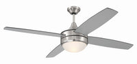 Craftmade - PHZ52BNK4-BNGW - 52" Ceiling Fan - Phaze II 4- Blade - Brushed Polished Nickel
