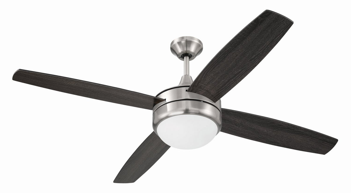 Craftmade - PHZ52BNK4-BNGW - 52" Ceiling Fan - Phaze II 4- Blade - Brushed Polished Nickel