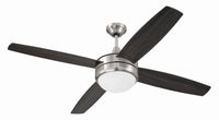Craftmade - PHZ52BNK4-BNGW - 52" Ceiling Fan - Phaze II 4- Blade - Brushed Polished Nickel