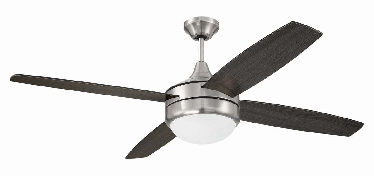 Craftmade - PHZ52BNK4-BNGW - 52" Ceiling Fan - Phaze II 4- Blade - Brushed Polished Nickel