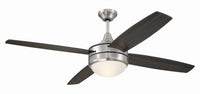 Craftmade - PHZ52BNK4-BNGW - 52" Ceiling Fan - Phaze II 4- Blade - Brushed Polished Nickel