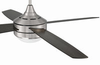 Craftmade - PHZ52BNK4-BNGW - 52" Ceiling Fan - Phaze II 4- Blade - Brushed Polished Nickel
