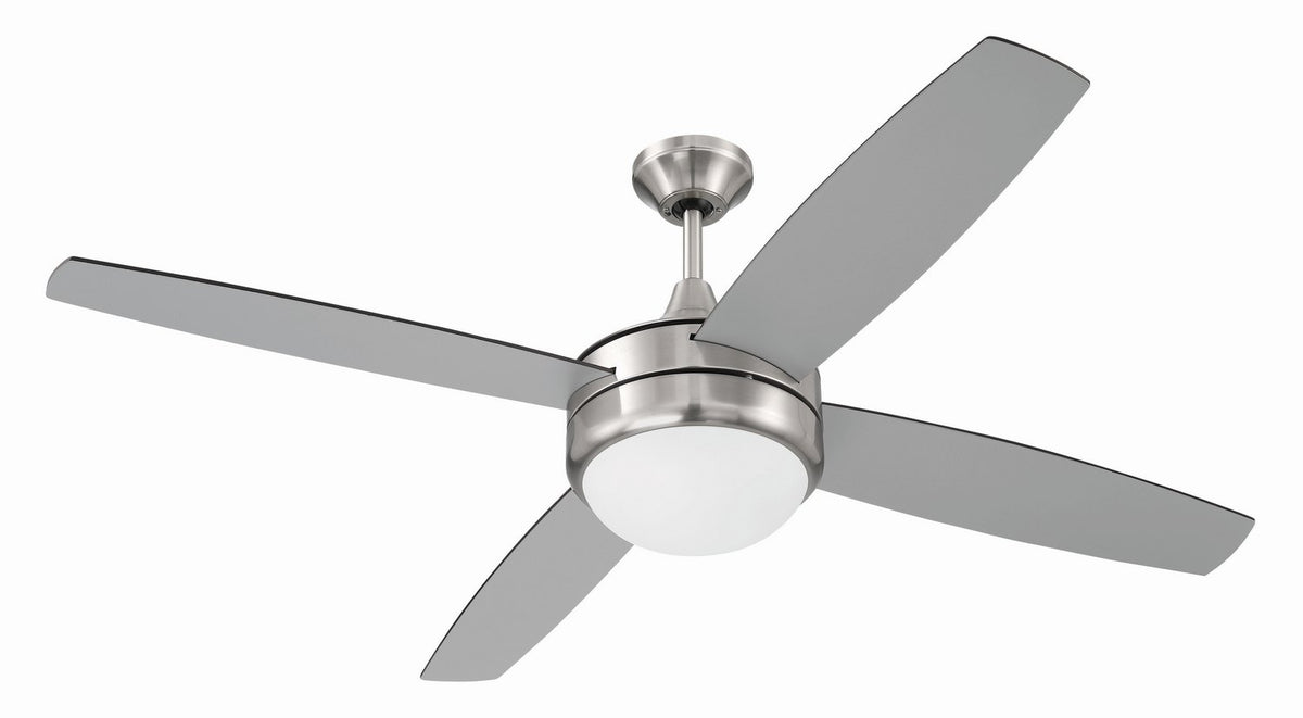 Craftmade - PHZ52BNK4-BNGW - 52" Ceiling Fan - Phaze II 4- Blade - Brushed Polished Nickel
