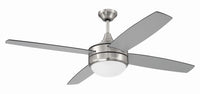 Craftmade - PHZ52BNK4-BNGW - 52" Ceiling Fan - Phaze II 4- Blade - Brushed Polished Nickel