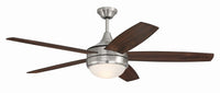 Craftmade - PHZ52BNK5 - 52" Ceiling Fan - Phaze II 5- Blade - Brushed Polished Nickel