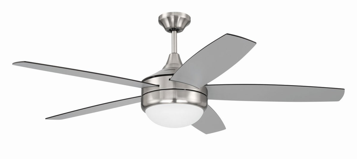 Craftmade - PHZ52BNK5-BNGW - 52" Ceiling Fan - Phaze II 5- Blade - Brushed Polished Nickel