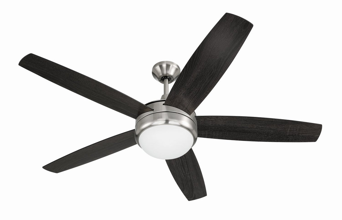 Craftmade - PHZ52BNK5-BNGW - 52" Ceiling Fan - Phaze II 5- Blade - Brushed Polished Nickel
