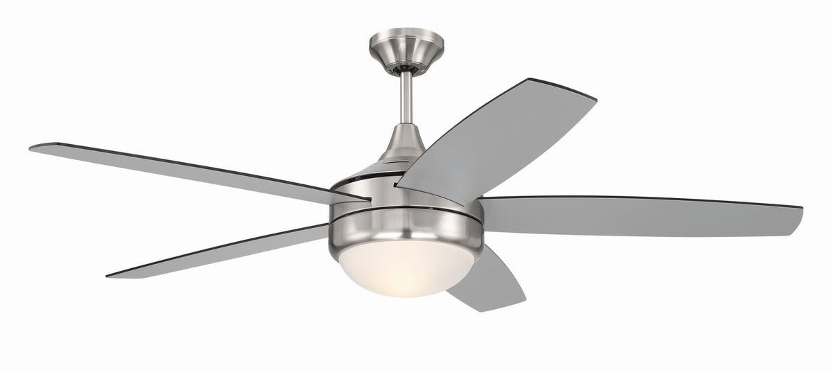 Craftmade - PHZ52BNK5-BNGW - 52" Ceiling Fan - Phaze II 5- Blade - Brushed Polished Nickel