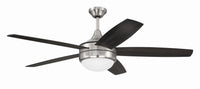 Craftmade - PHZ52BNK5-BNGW - 52" Ceiling Fan - Phaze II 5- Blade - Brushed Polished Nickel
