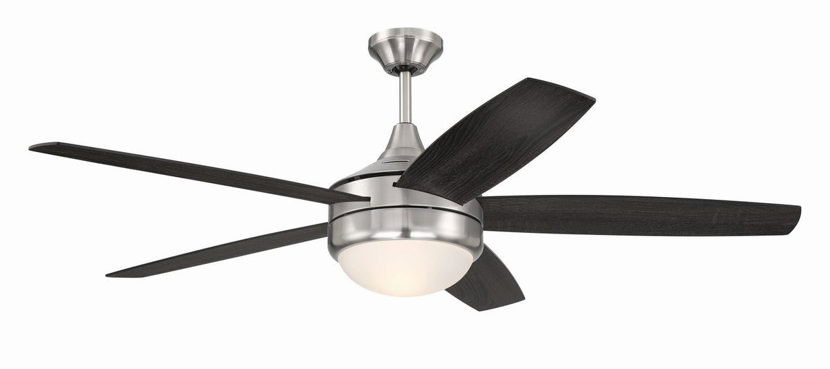 Craftmade - PHZ52BNK5-BNGW - 52" Ceiling Fan - Phaze II 5- Blade - Brushed Polished Nickel