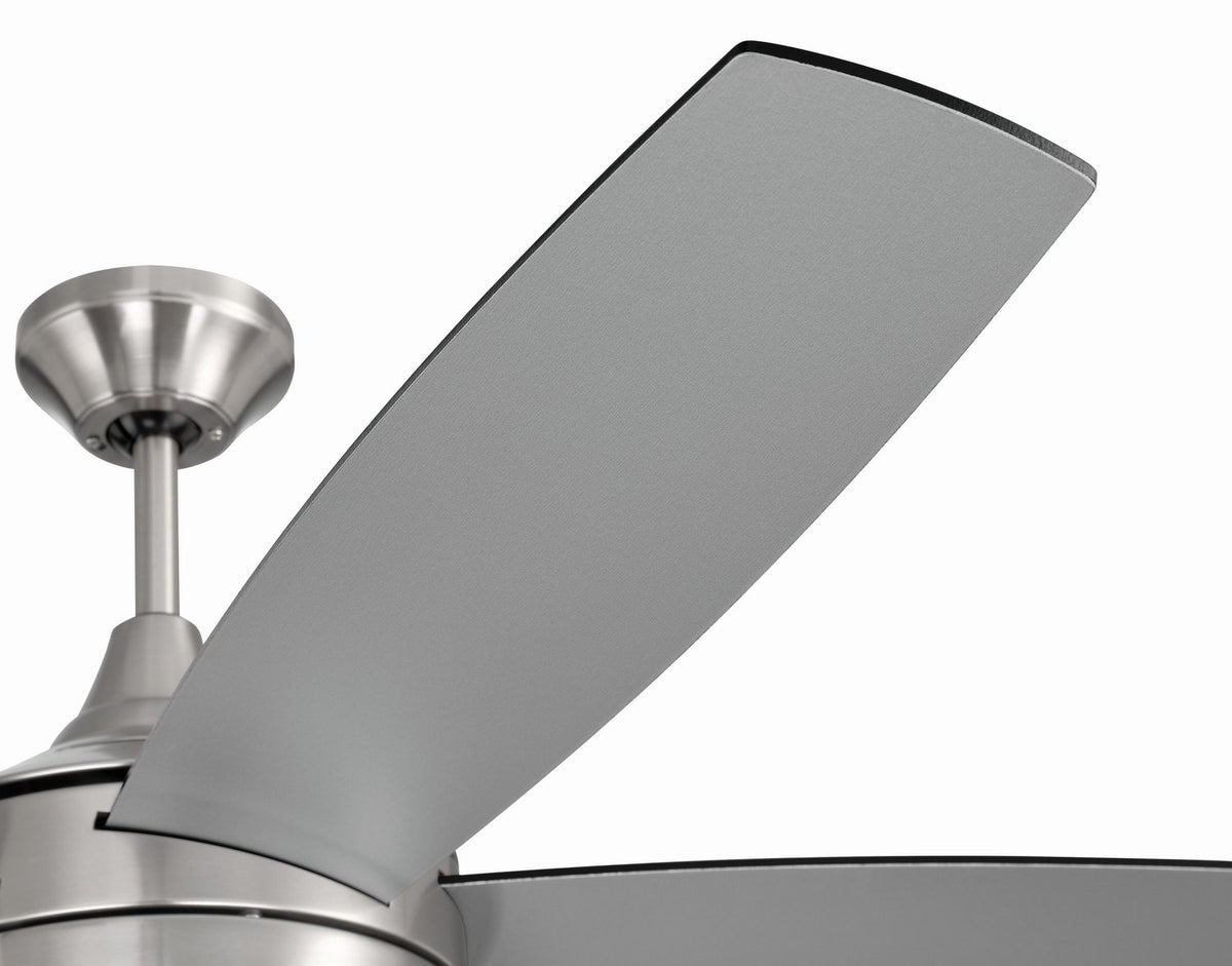 Craftmade - PHZ52BNK5-BNGW - 52" Ceiling Fan - Phaze II 5- Blade - Brushed Polished Nickel