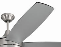 Craftmade - PHZ52BNK5-BNGW - 52" Ceiling Fan - Phaze II 5- Blade - Brushed Polished Nickel