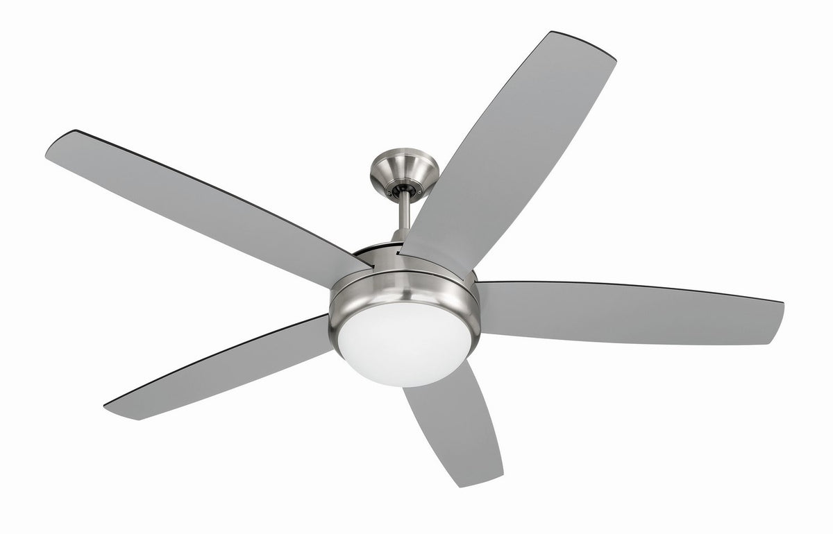 Craftmade - PHZ52BNK5-BNGW - 52" Ceiling Fan - Phaze II 5- Blade - Brushed Polished Nickel