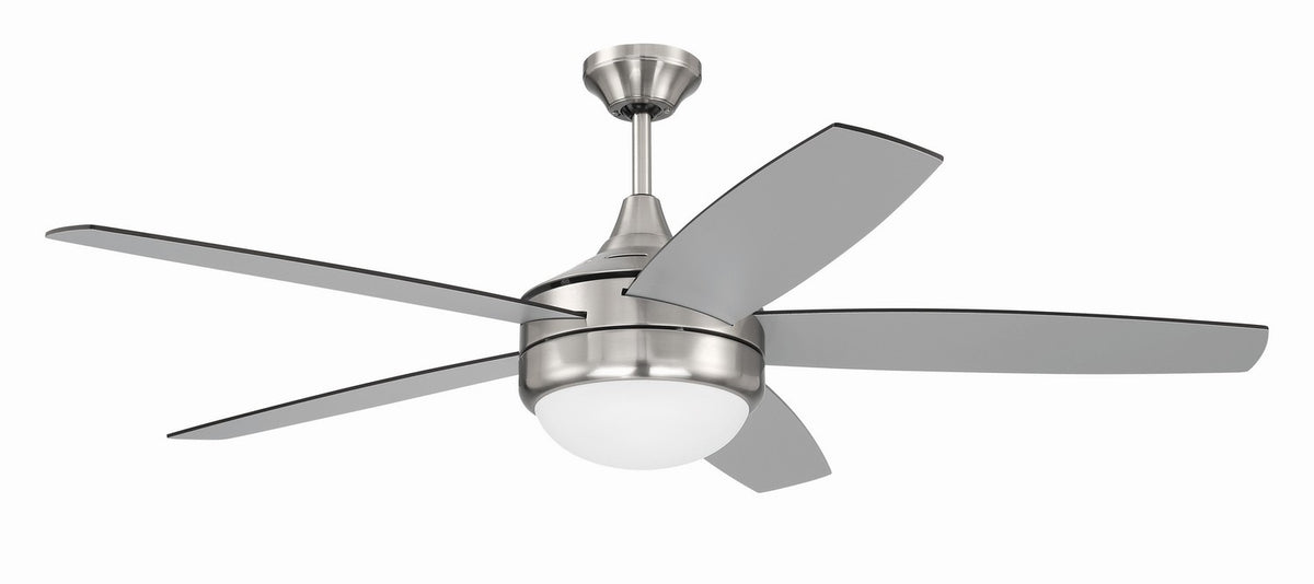 Craftmade - PHZ52BNK5-BNGW - 52" Ceiling Fan - Phaze II 5- Blade - Brushed Polished Nickel